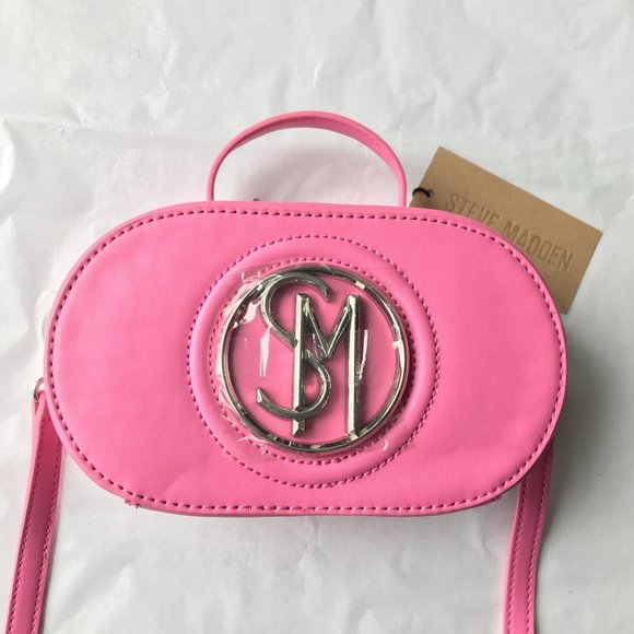 STEVE MADDEN Pink  Crossbody bag /Top Handle Inner & Outer Pocket  8" W … - Picture 1 of 5